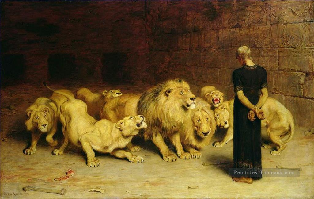 Daniel Dans les Lions Briton Rivière bête Peintures à l'huile